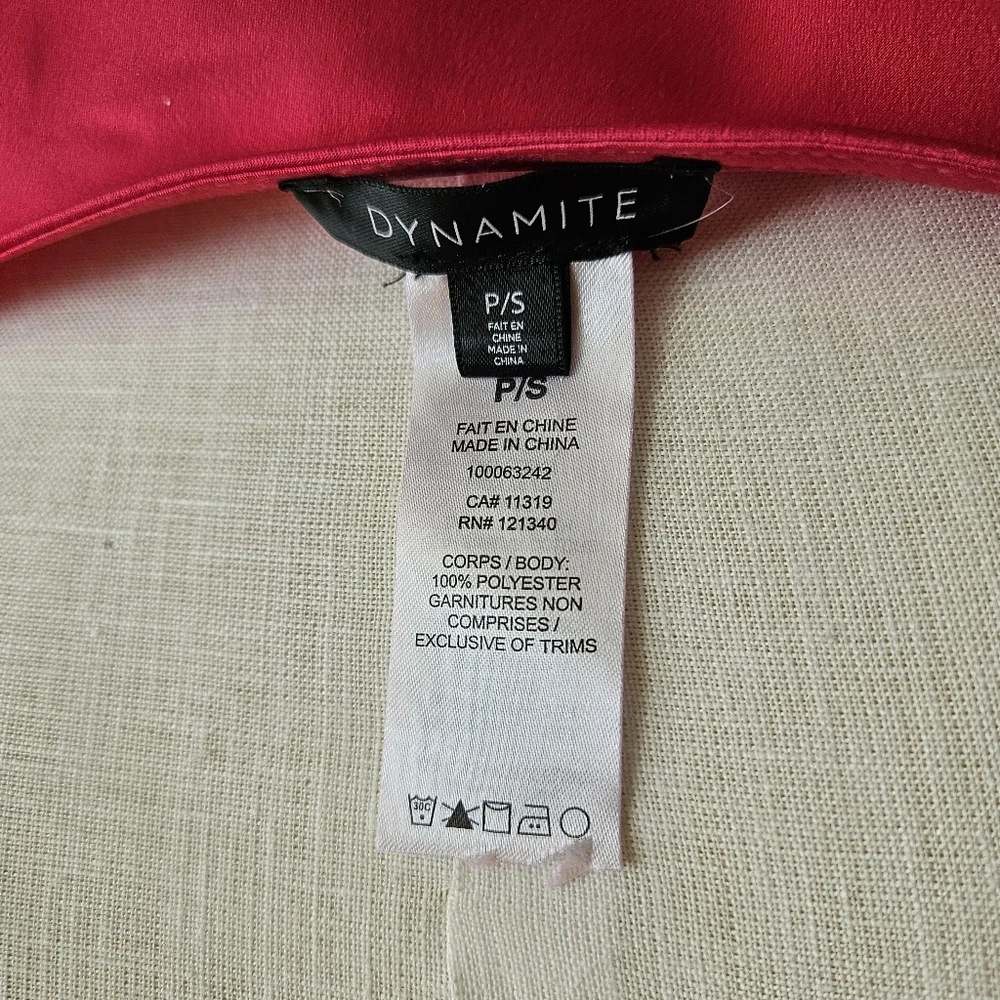 Dynamite Hot Pink Cowl Neck Satin Cami - Picture 5 of 5
